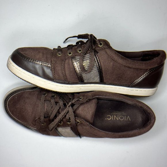 Vionic By Orthohrel technology dark brown walking sneakers, size 9 Preowned - Picture 3 of 7